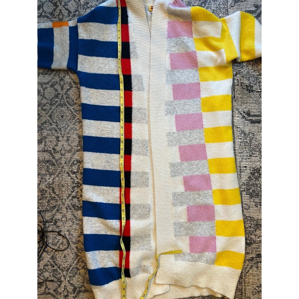 Lego X Target Colorful Lego Block Stripe Long Cardigan Wool Blend size medium - Picture 7 of 8